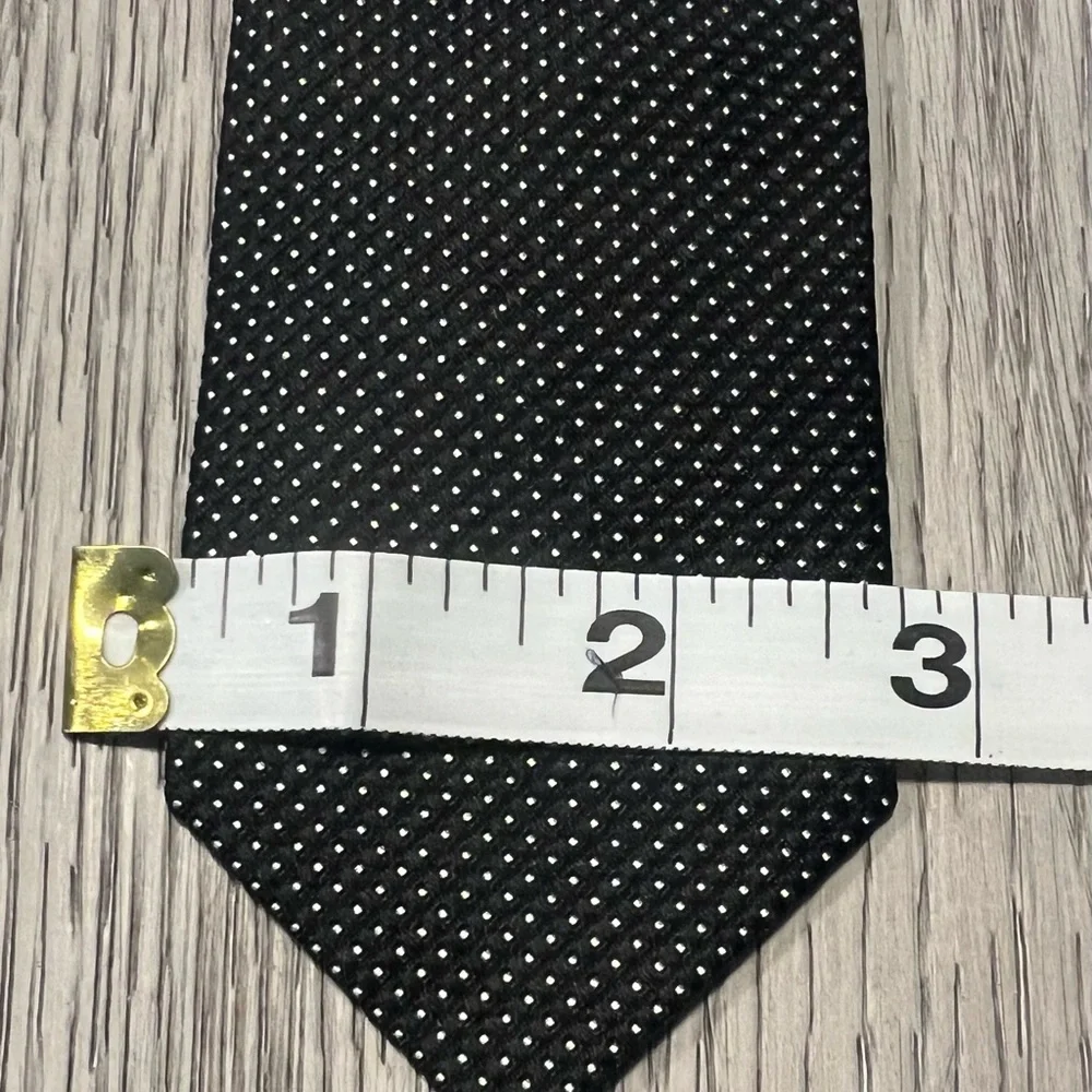 Boys Classic Black Microdot Tie